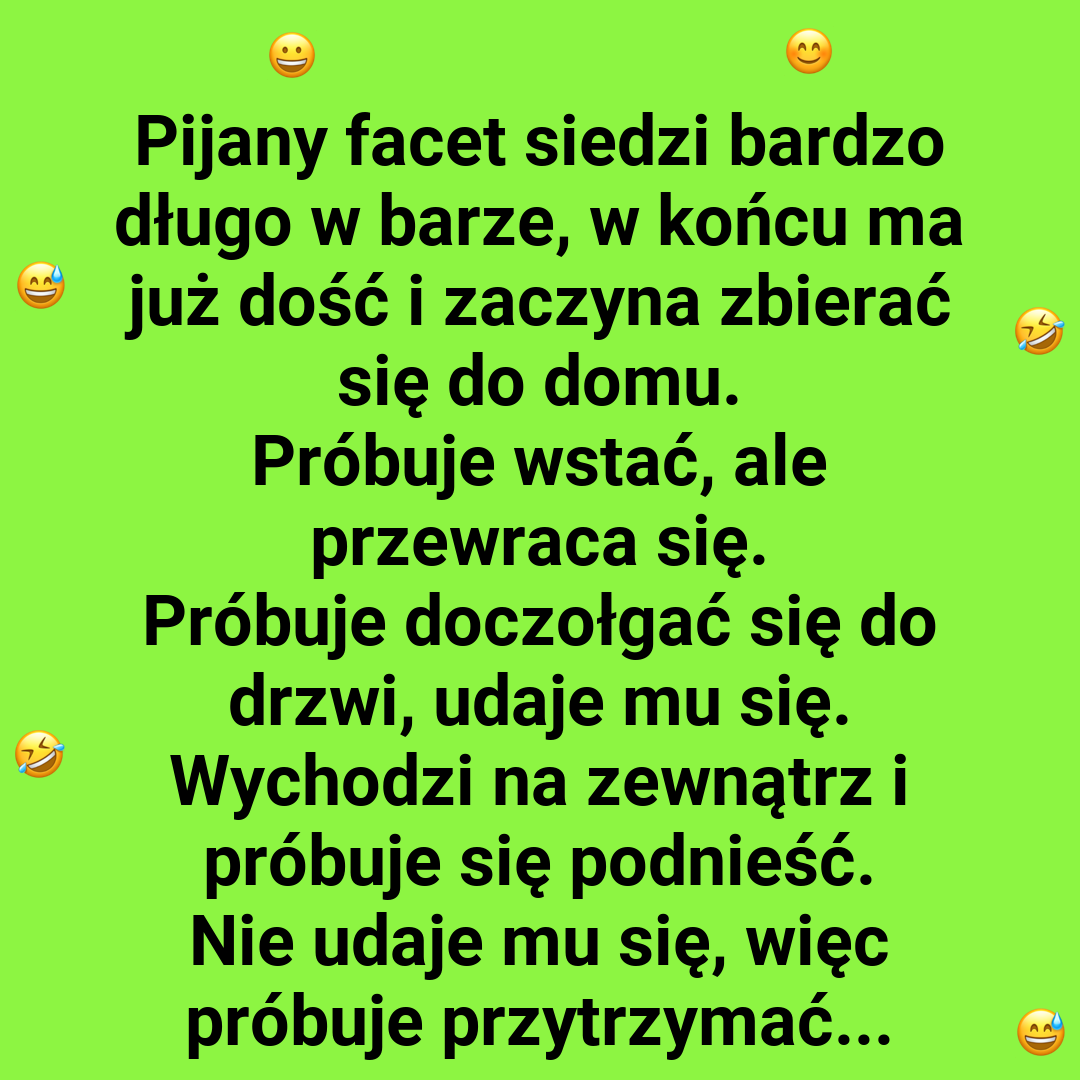 Powrót z baru, który zaskoczył żonę