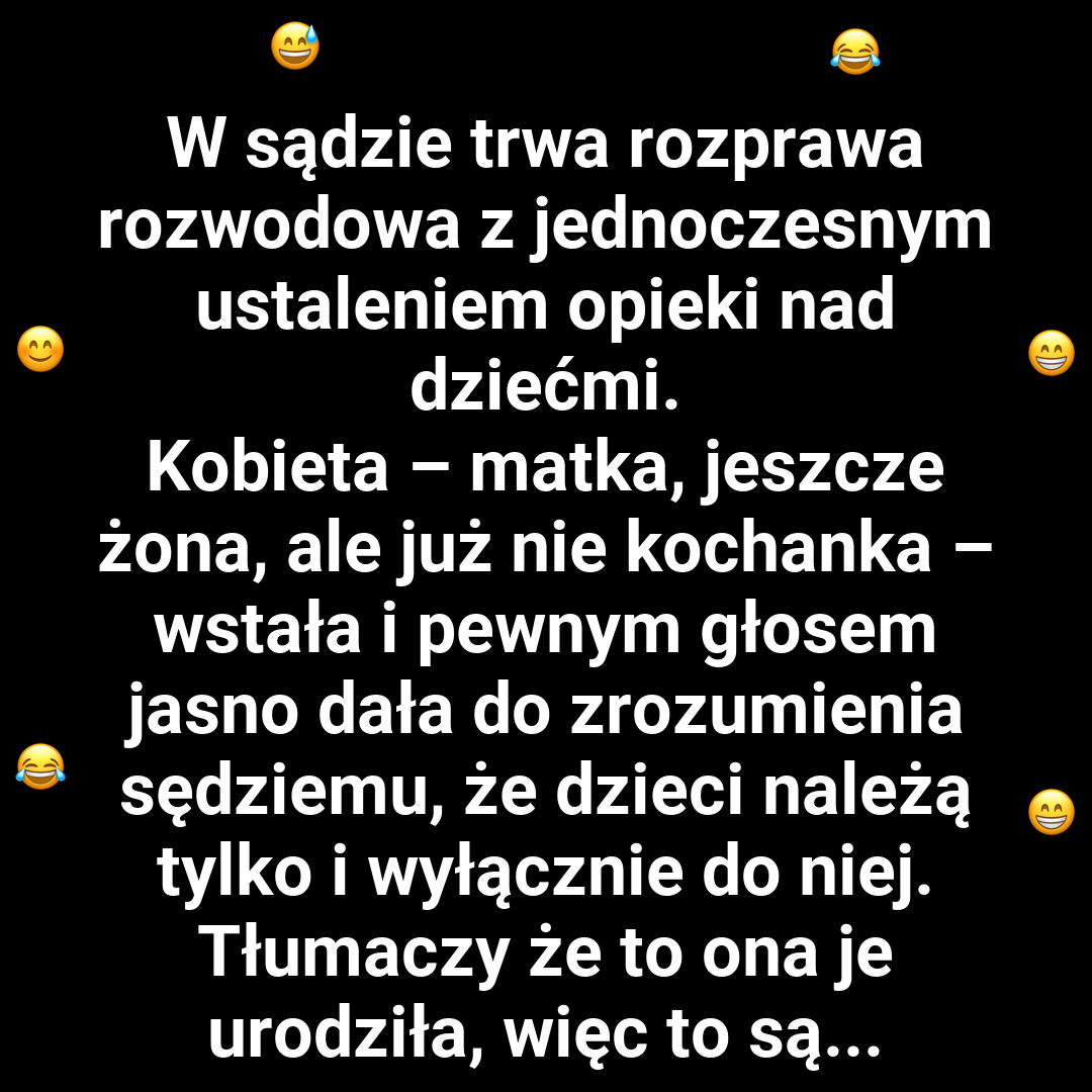 Rozprawa rozwodowa z humorem